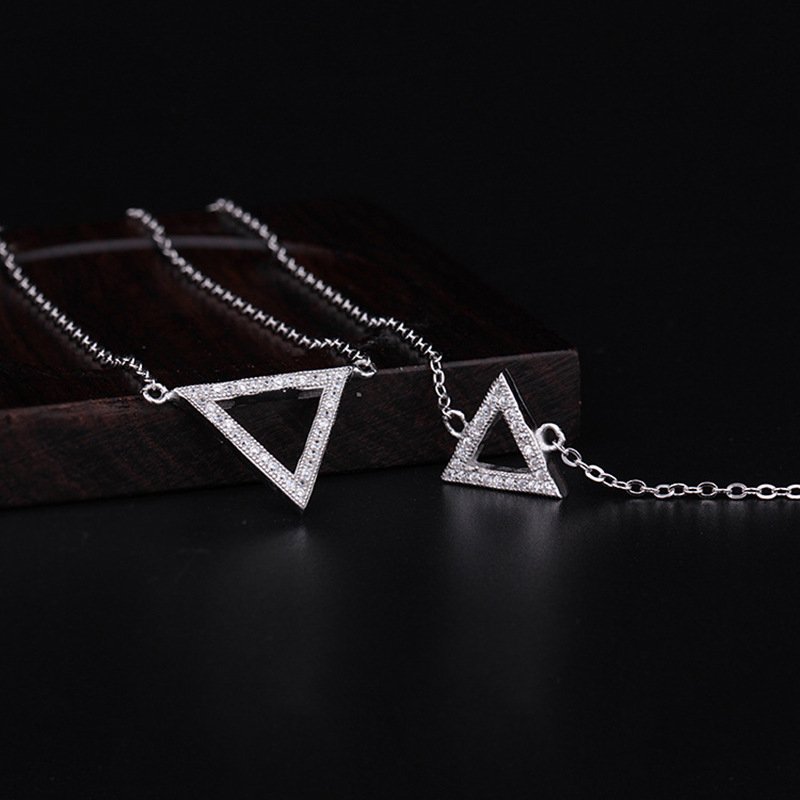 Silver Triangle Diamond Bracelet Fine Women Fashion Bracelet Geometric Jewelry Supply